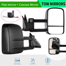 Manual Tow Side Mirrors For 1988-1998 Chevy Gmc Ck 1500 2500 3500 Truck Pair