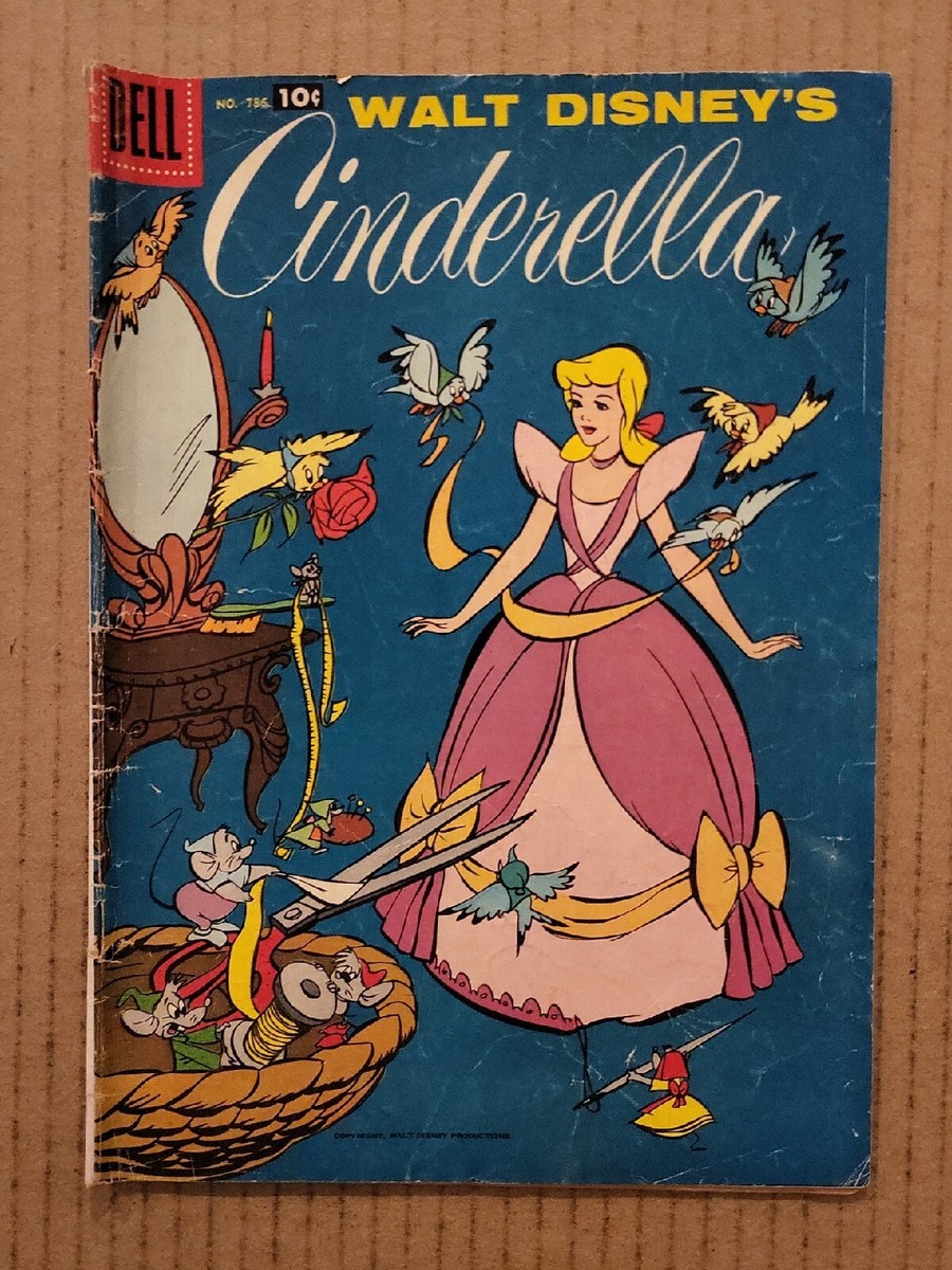 Four Color Comics #786 Disney Cinderella Dell 1957 VG- | eBay