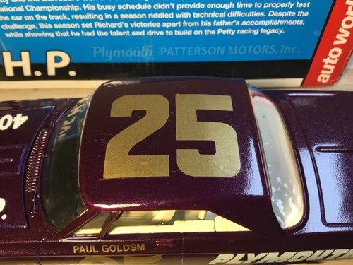 XRARE 1:24 Paul Goldsmith #25 PUPLE ‘64 PLYMOUTH BELVEDERE CUSTOM DieCast NASCAR - Picture 2 of 6