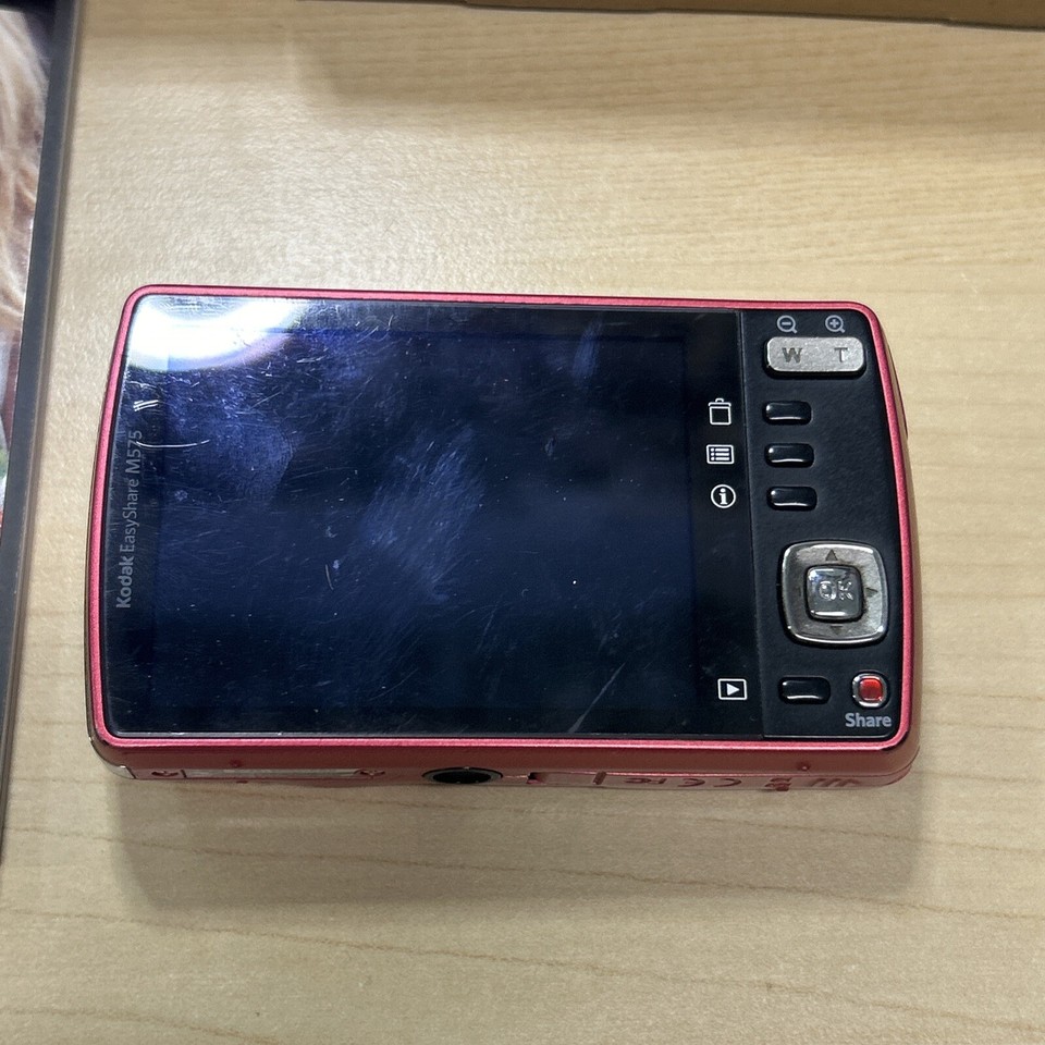 Kodak EasyShare M575 14.0MP Digital Camera RED TESTED! VERY NICE! FREE