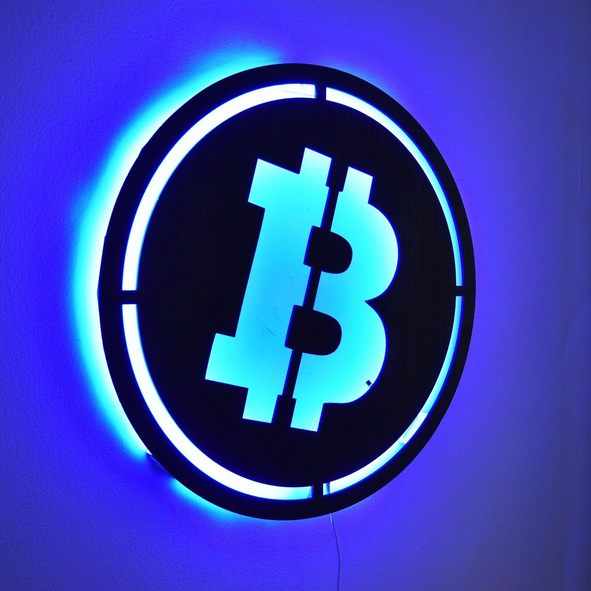 Large LED Lighted Bitcoin Sign, Crypto Decor, BTC Art, Cryptocurrency  Collector | eBay