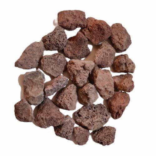 Natural Volcanic Lava Rocks for Gas Grill Barbeque and Tandoor Red (1