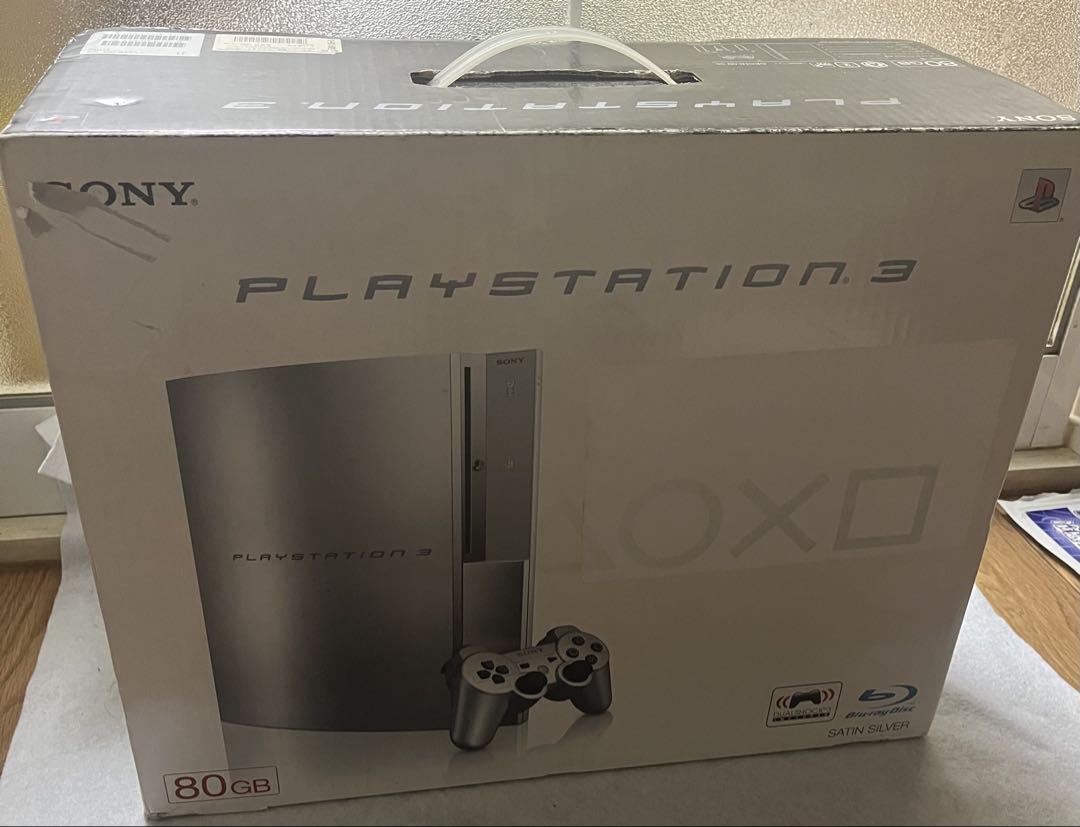 PS3 CECHL00 シルバー 80GB Sony PS3 Satin Silver 80GB CECHL00 Console with Box