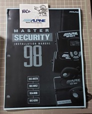🌌ALPINE SEA-8081, SEC-8027A, 8052 & 8205⚡1998 Master Security Install Manual
