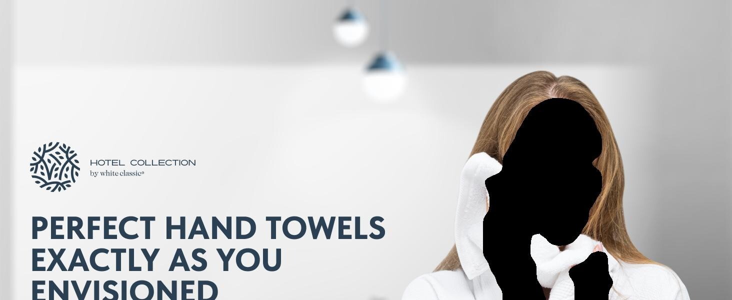 Luxury Grey Hand Towels 16x30 - Soft Cotton Absorbent Hotel towel 6-Pack