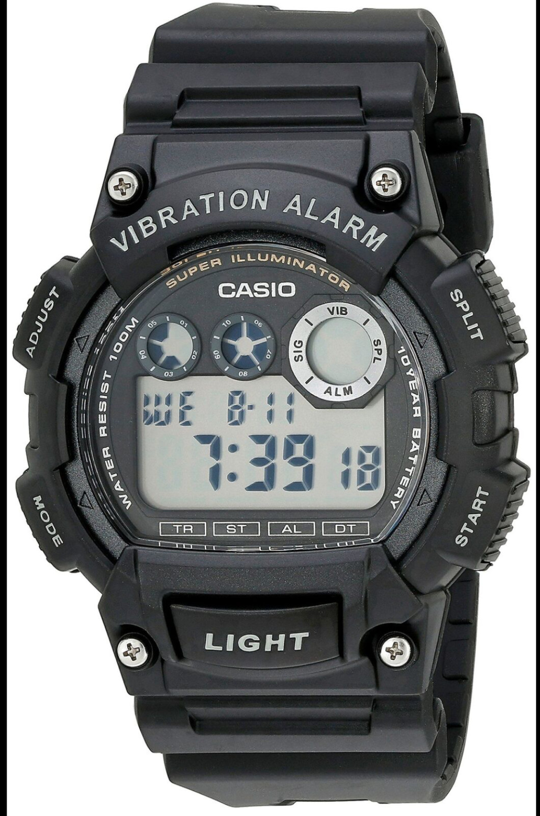 Casio Men's 3416 W735H Super Illuminator Watch, Reloj Casio para Hombre  Original