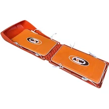 Pick Up A&W Logo Orange Plastic Folding Toboggan Cushioned Seats Snow Sled Vinta