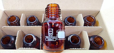 DWK Duran  50mL Laboratory Media Storage Bottle , Amber,  GL-32,  Bottle ONLY