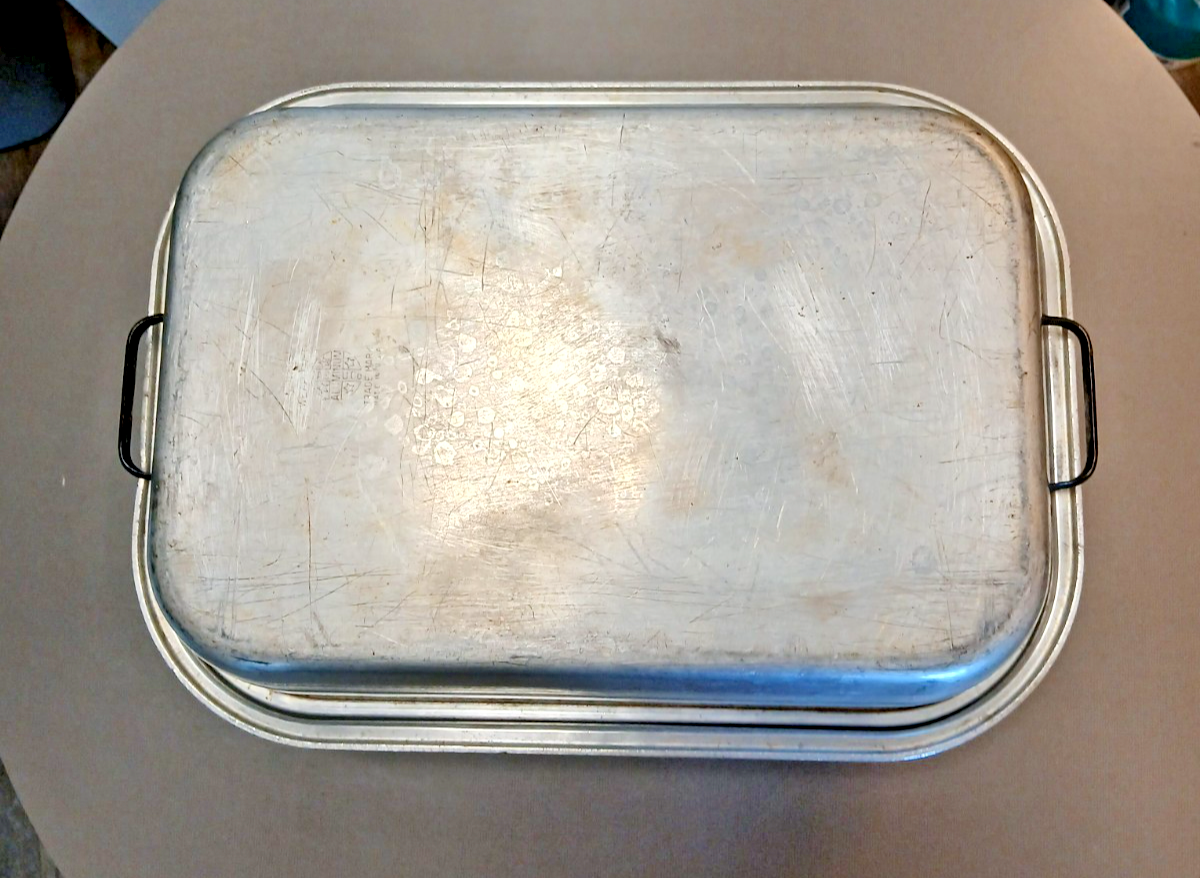 50s WEAR EVERビンテージUSA製ウェアーエバー社アルミ スタンド灰皿 Vintage Wear Ever Tacuco Aluminum Roaster Roasting Pan w Lid
