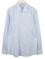 SUITSUPPLY Try On Slim Fit Formal Shirt Men's 46-7 / 18L Spread Collar Blue