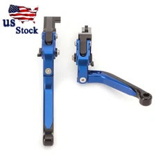 CNC Blue Folding Extend Brake Clutch Levers For Suzuki GSXR600 2006-2009 2010