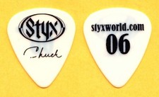 Styx Chuck Panozzo Signature White Guitar Pick - 2006 Tour
