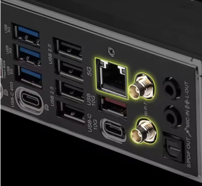 HSSDTECH Antenne WiFi 7 Tri Band 2,4GHz 5GHz Pour MSI MEG Z790 X870E, MPG Z890, MAG X870E B860 B850, PRO B850-VC