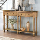 Console Table Sofa Table with 2 Drawers and Shelf for Living Room Entryway Old