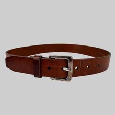 AMANDA SMITH Leather Belt in Red Brown Women's Size Medium