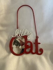 Kitty Cat Christmas Ornament Door Hanger Wall Hanging Add Photo