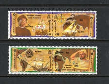 R6281   Gibraltar   1992   Columbus  ships maps   PAIRS   MNH