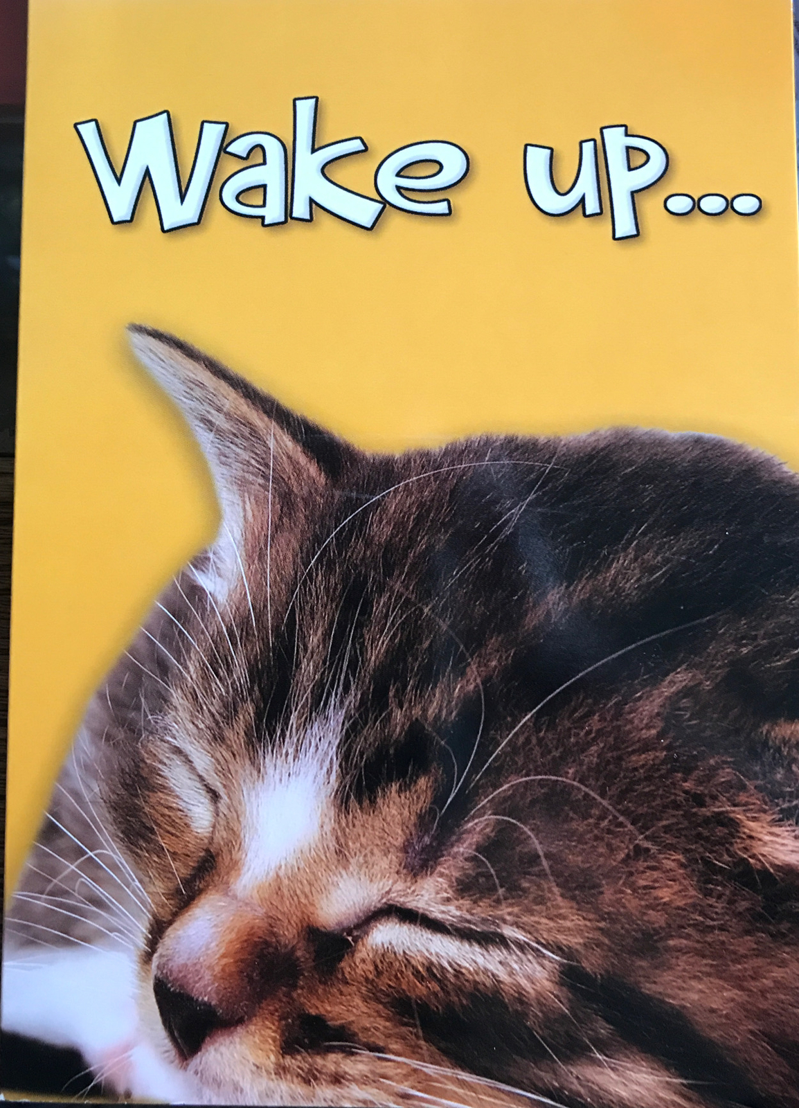 Wake Up to Birthday Cake Design Greeting Card-image