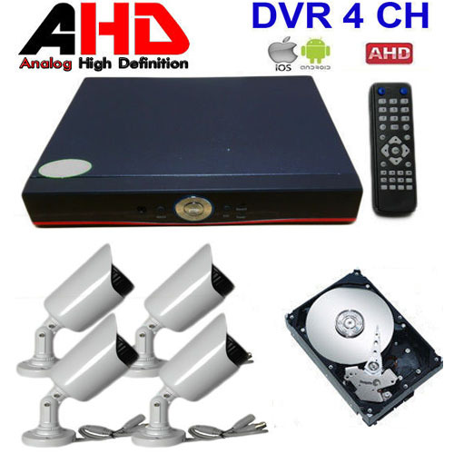 Kit Videosorveglianza AHD 4 Telecamere HD 500GB - Sicurezza Casa Professionale