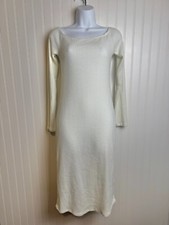 Urban Outfitters Silence + Noise ivory ribbed off shoulder dress midi medium P4