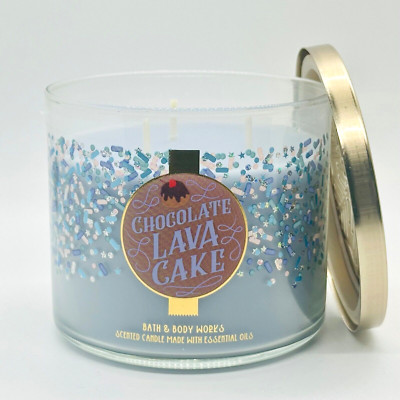 Bath & Body Works CHOCOLATE LAVA CAKE 3 Wick Large Scented Candle 14.5 oz