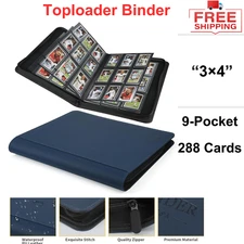Toploader Binder Holds 288 Toploaders 9 Pocket Top Loader Binders for 3 x 4''