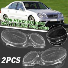 Pair Headlight Lens Cover Cap For Mercedes-benz E Class W211 E300 E320 2002-2008