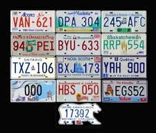 FULL SET 13 LICENSE PLATES CANADA LOT TAG NWT & NUNAVUT BEAR RECENT DESIGN BEST