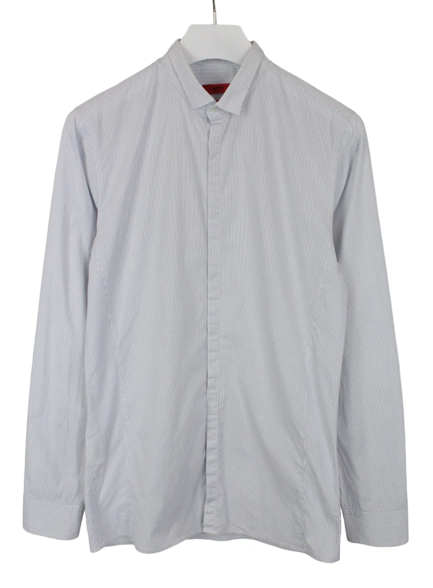 Chemise Hugo Boss Rayée Grise - Taille 38/40, Femme, Occasion Très Bon état
