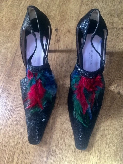 UNIQUE Maud Frizon Paris FISH SCALE LEATHER shoes EU40 and matching bag - Image 3 of 4