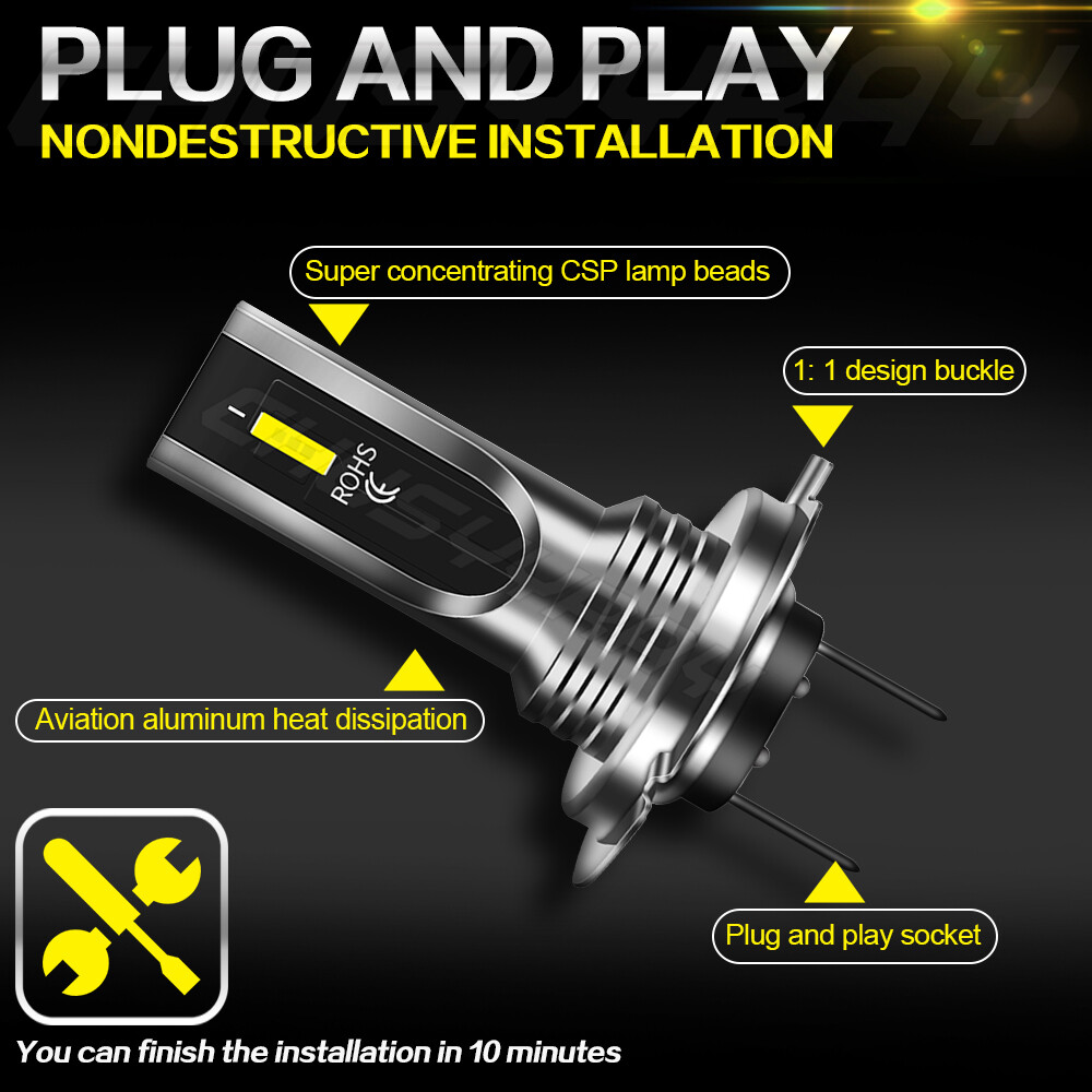 For Kawasaki ZX636 Ninja ZX-6R 2003-06 2010-11 ZX6R Headlight H7