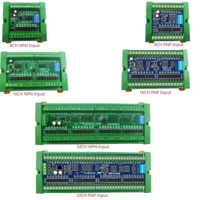 8-32 DI-DO PNP to PNP RS485 Modbus Rtu Remote IO Module DC 12-24V 300MA  Output