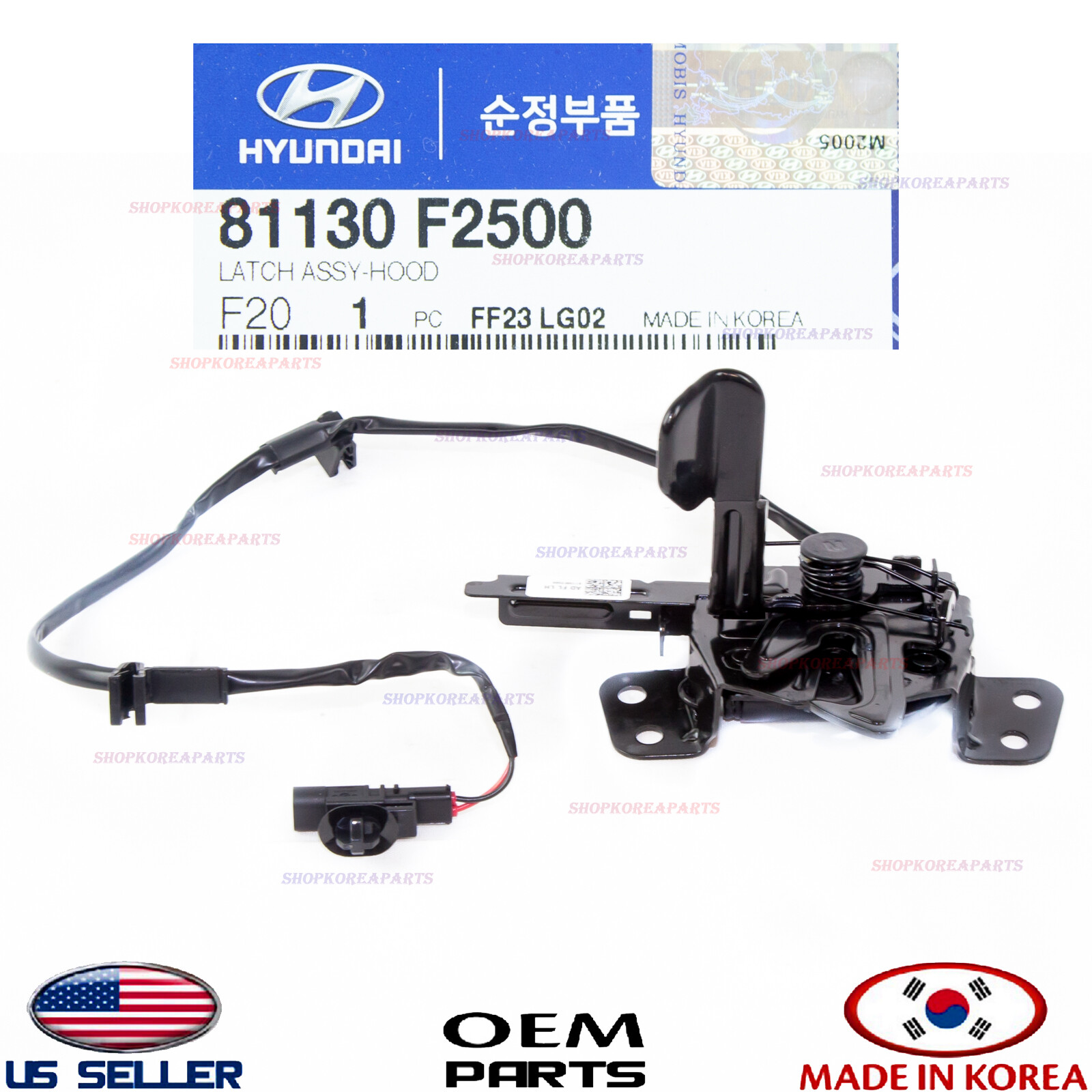 Genuine Nissan Rogue Hood Latch Assembly 2014-2020 S/SV/SL W/Intelligent Key OEM 65601-4BA0A