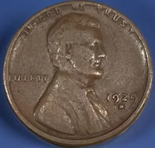 1929-D Lincoln Wheat Cent. Bn. Stock Photo. See Description. WP-030