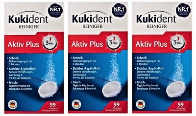 Kukident Aktiv plus Reinigungs Tabs Tabletten Zahnersatz Dritte Gebiss Reinigung - Bild 1 von 4