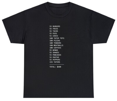 55 Burgers 55 Fries T Shirt Funny I Think You Should Leave Show Dank Meme Tee