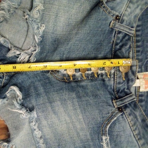 GB jean shorts cutoff distressed button fly girls 7 women's 27 w - Picture 4 of 8