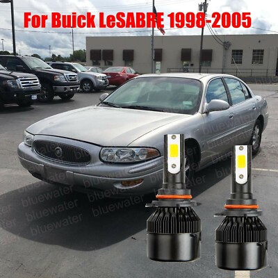led for lesabre 1998 2005 headlight kit 9006 hb4 6000k white cree bulbs low beam ebay ebay