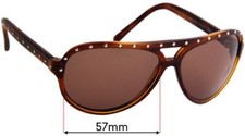 SFx Replacement Sunglass Lenses Fits Michael Kors Mk18345 - 57mm Wide