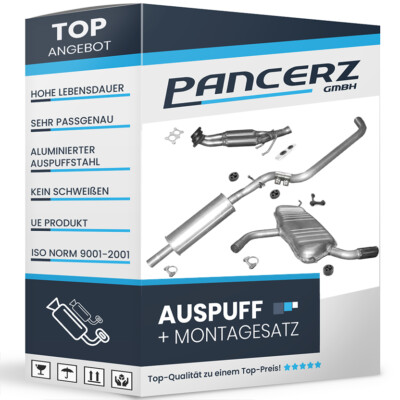 Auspuffanlage für AUDI A3 Sportback 1.6 2004-2012 +Reparaturrohr