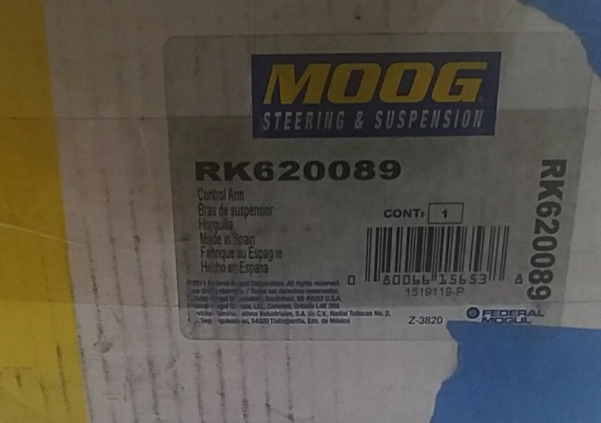 Brazo de control inferior delantero MOOG RK620089 - lado del pasajero Foto 2 de 4