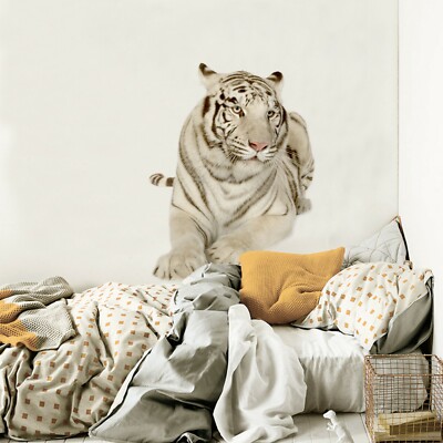 3D Weißer Tiger C27 Tier Wallpaper Wandbild Poster Wandaufkleber Abziehbild Wend