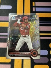 2022 Bowman Draft Chrome Sparkle Refractor #BDC-13 Justin Boyd Cincinnati Reds