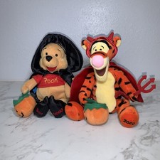 Disney Mini Bean Bag Winnie the Pooh Witch and Devil Tigger Halloween Plush