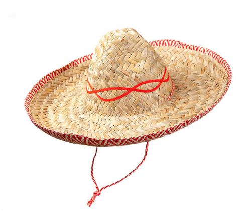Mexican Sombrero Hat Adult Fancy Dress Accessory