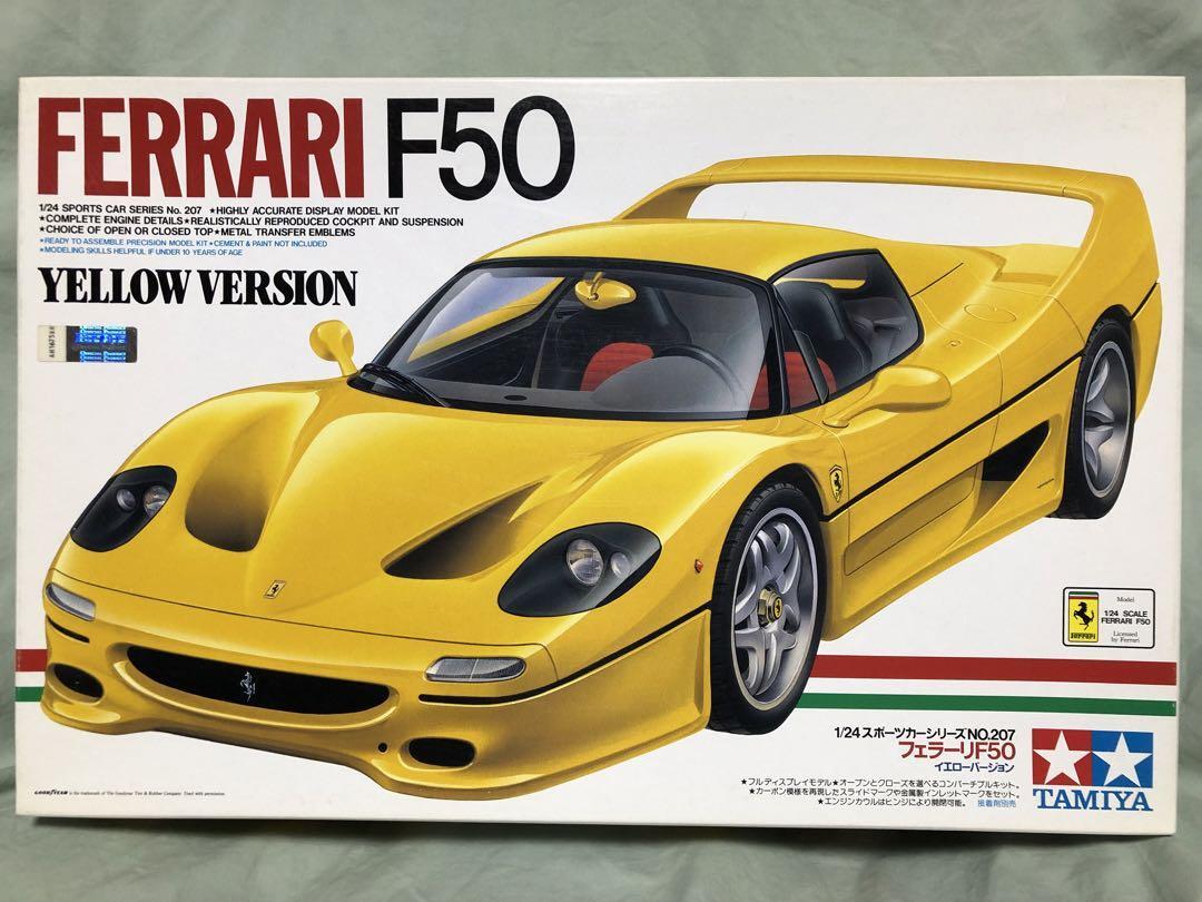 Tamiya 1/24 Ferrari F50 Yellow Version Model Kit Unassembled
