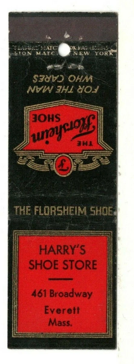 Matchbook Cover Florsheim Shoes Harry s Shoe Store 461 Broadway