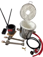 8 KG Gas Metal Melting Furnace  Propane Forge Casting Brass Crucible Blacksmith