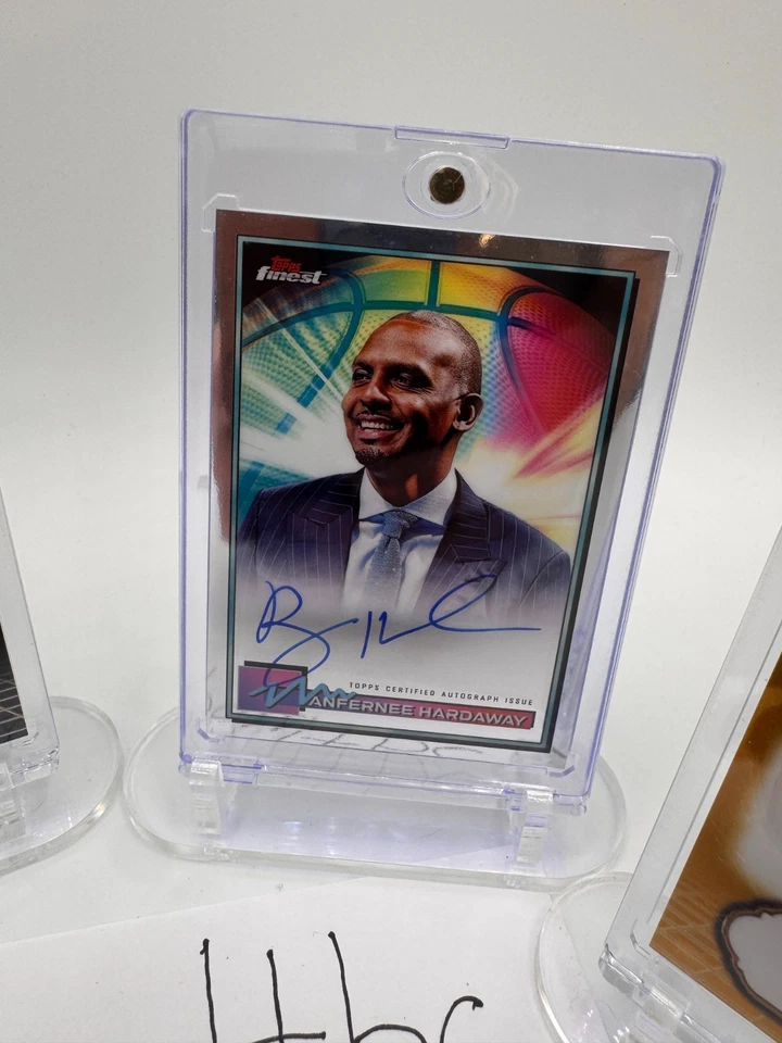 Topps Finest Anfernee Hardaway + Latrell Sprewell Stojakovic & Sabonis AUTO Foto 2 de 4