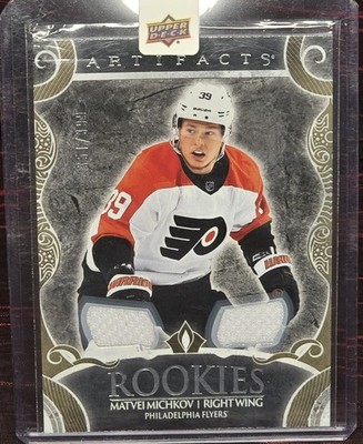 Matvei Michkov RC /399 2024-25 Artifacts Gold Materials #11 Philadelphia Flyers